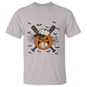 Creepy Jack O Lantern Baseball T Shirt Halloween Gift TS12 Ice Gray Print Your Wear