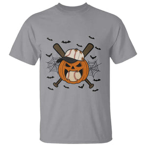 Creepy Jack O Lantern Baseball T Shirt Halloween Gift TS12 Sport Gray Print Your Wear