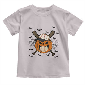 Creepy Jack O Lantern Baseball Toddler T Shirt Halloween Gift TS12 Ice Gray Print Your Wear