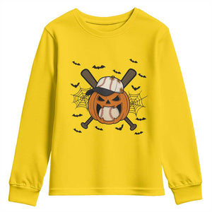 Creepy Jack O Lantern Baseball Youth Sweatshirt Halloween Gift TS12 Daisy Print Your Wear