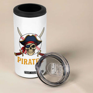 Pirates Baseball 4 in 1 Can Cooler Tumbler Skeleton Sport Lover Gift TS12 Print Your Wear