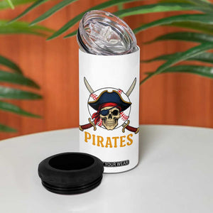 Pirates Baseball 4 in 1 Can Cooler Tumbler Skeleton Sport Lover Gift TS12 Print Your Wear