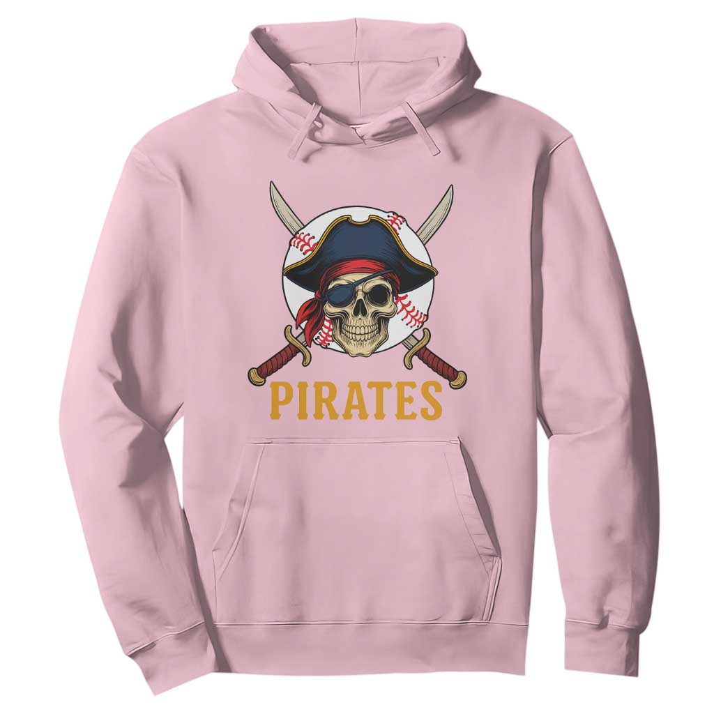 Pirates Baseball Hoodie Skeleton Sport Lover Gift TS12 Light Pink Print Your Wear