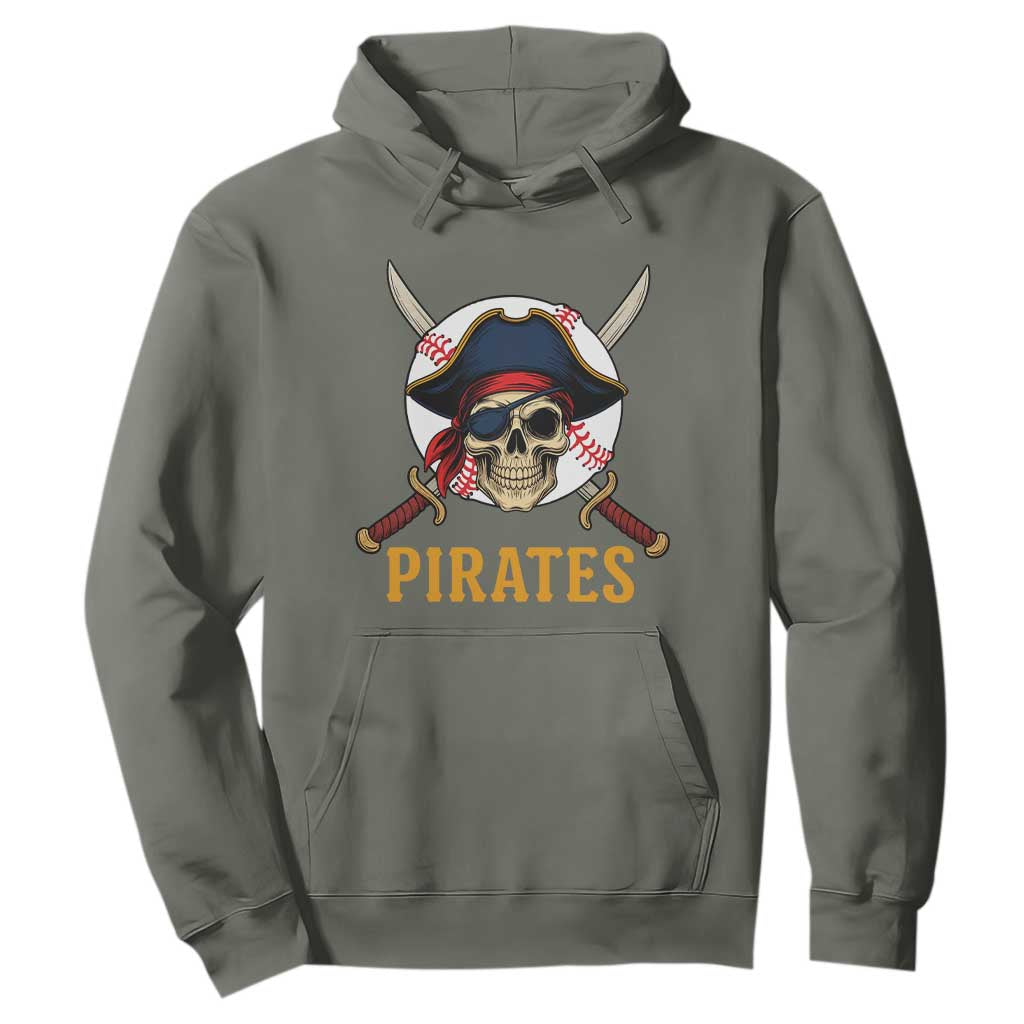 Pirates Baseball Hoodie Skeleton Sport Lover Gift TS12 Military Green Print Your Wear