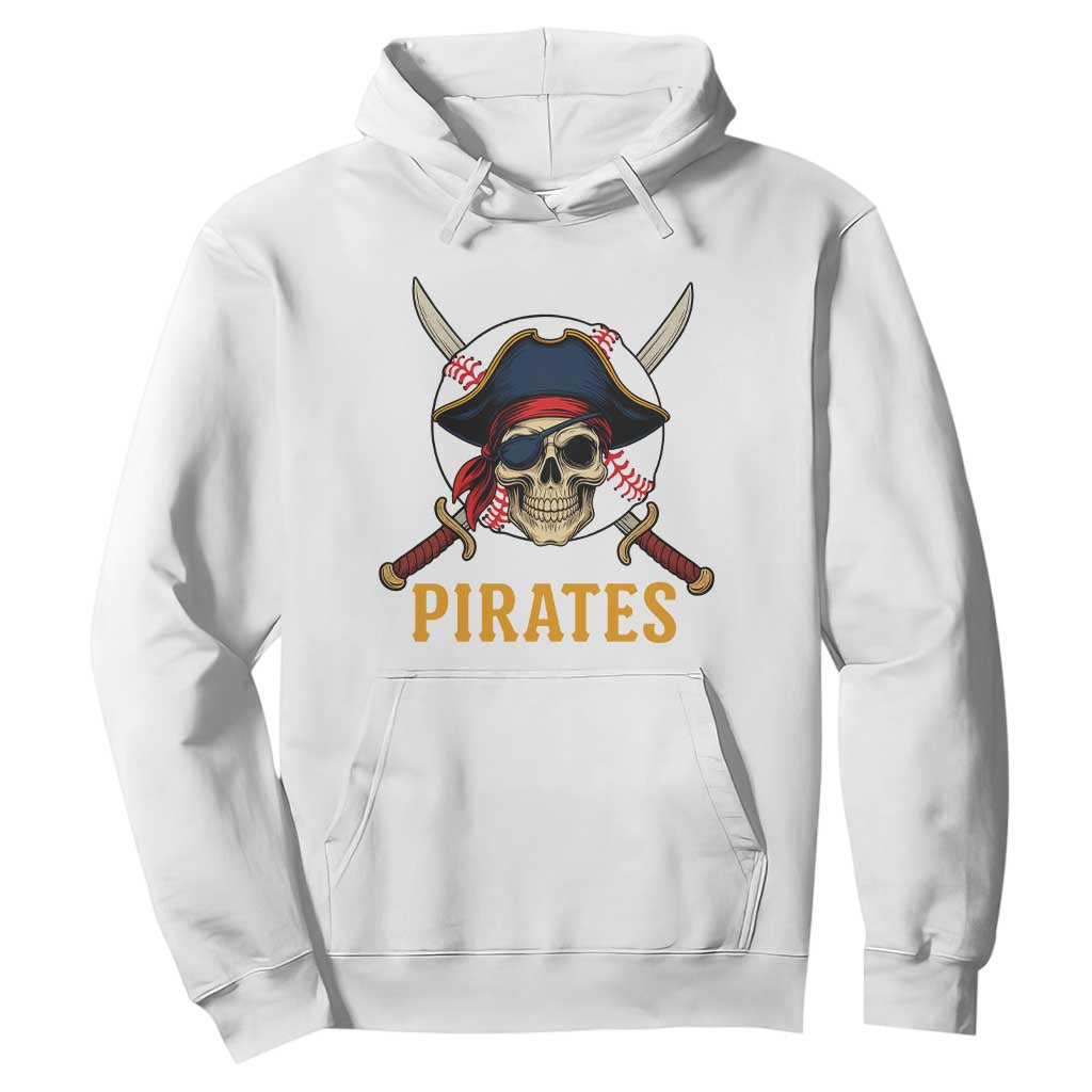 Pirates Baseball Hoodie Skeleton Sport Lover Gift TS12 White Print Your Wear
