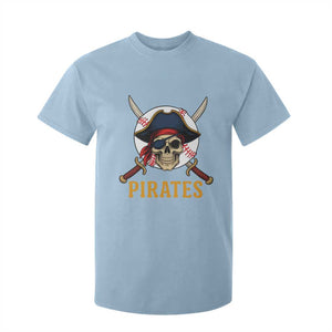 Pirates Baseball T Shirt For Kid Skeleton Sport Lover Gift TS12 Light Blue Print Your Wear