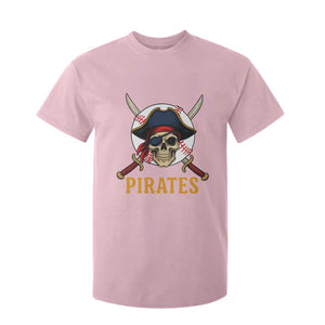 Pirates Baseball T Shirt For Kid Skeleton Sport Lover Gift TS12 Light Pink Print Your Wear
