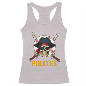 Pirates Baseball Racerback Tank Top Skeleton Sport Lover Gift TS12 Ice Gray Print Your Wear