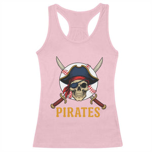 Pirates Baseball Racerback Tank Top Skeleton Sport Lover Gift TS12 Light Pink Print Your Wear