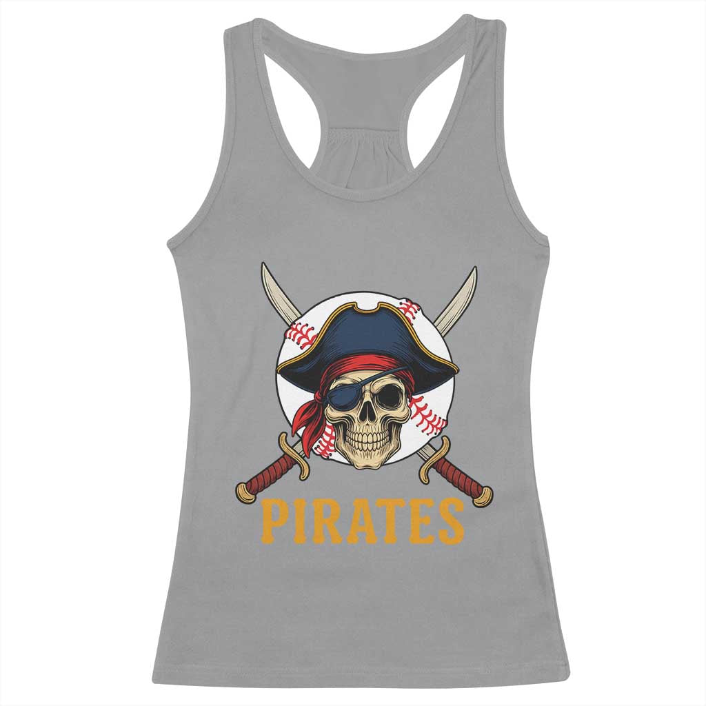 Pirates Baseball Racerback Tank Top Skeleton Sport Lover Gift TS12 Sport Gray Print Your Wear
