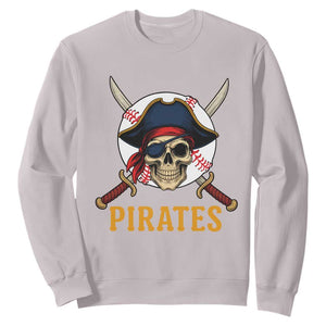 Pirates Baseball Sweatshirt Skeleton Sport Lover Gift TS12 Ice Gray Print Your Wear