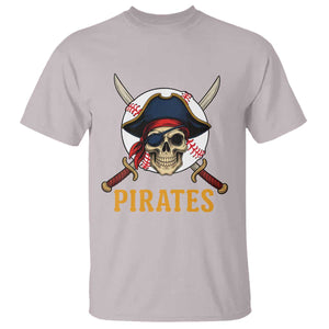 Pirates Baseball T Shirt Skeleton Sport Lover Gift TS12 Ice Gray Print Your Wear