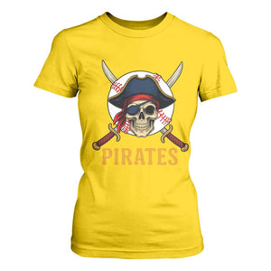 Pirates Baseball T Shirt For Women Skeleton Sport Lover Gift TS12 Daisy Print Your Wear