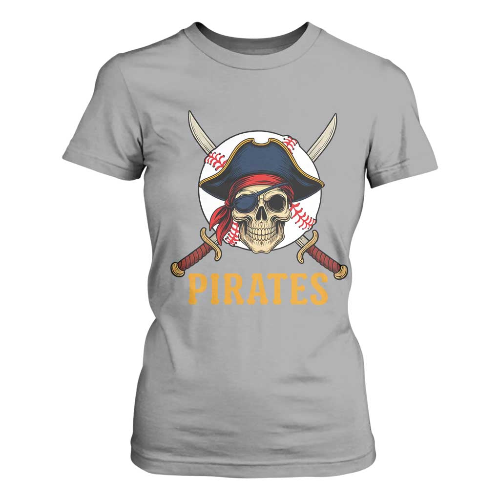 Pirates Baseball T Shirt For Women Skeleton Sport Lover Gift TS12 Sport Gray Print Your Wear
