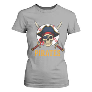 Pirates Baseball T Shirt For Women Skeleton Sport Lover Gift TS12 Sport Gray Print Your Wear
