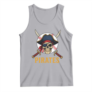 Pirates Baseball Tank Top Skeleton Sport Lover Gift TS12 Athletic Heather Print Your Wear