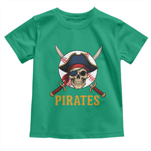 Pirates Baseball Toddler T Shirt Skeleton Sport Lover Gift TS12 Irish Green Print Your Wear