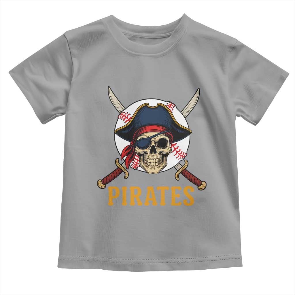 Pirates Baseball Toddler T Shirt Skeleton Sport Lover Gift TS12 Sport Gray Print Your Wear