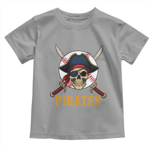 Pirates Baseball Toddler T Shirt Skeleton Sport Lover Gift TS12 Sport Gray Print Your Wear