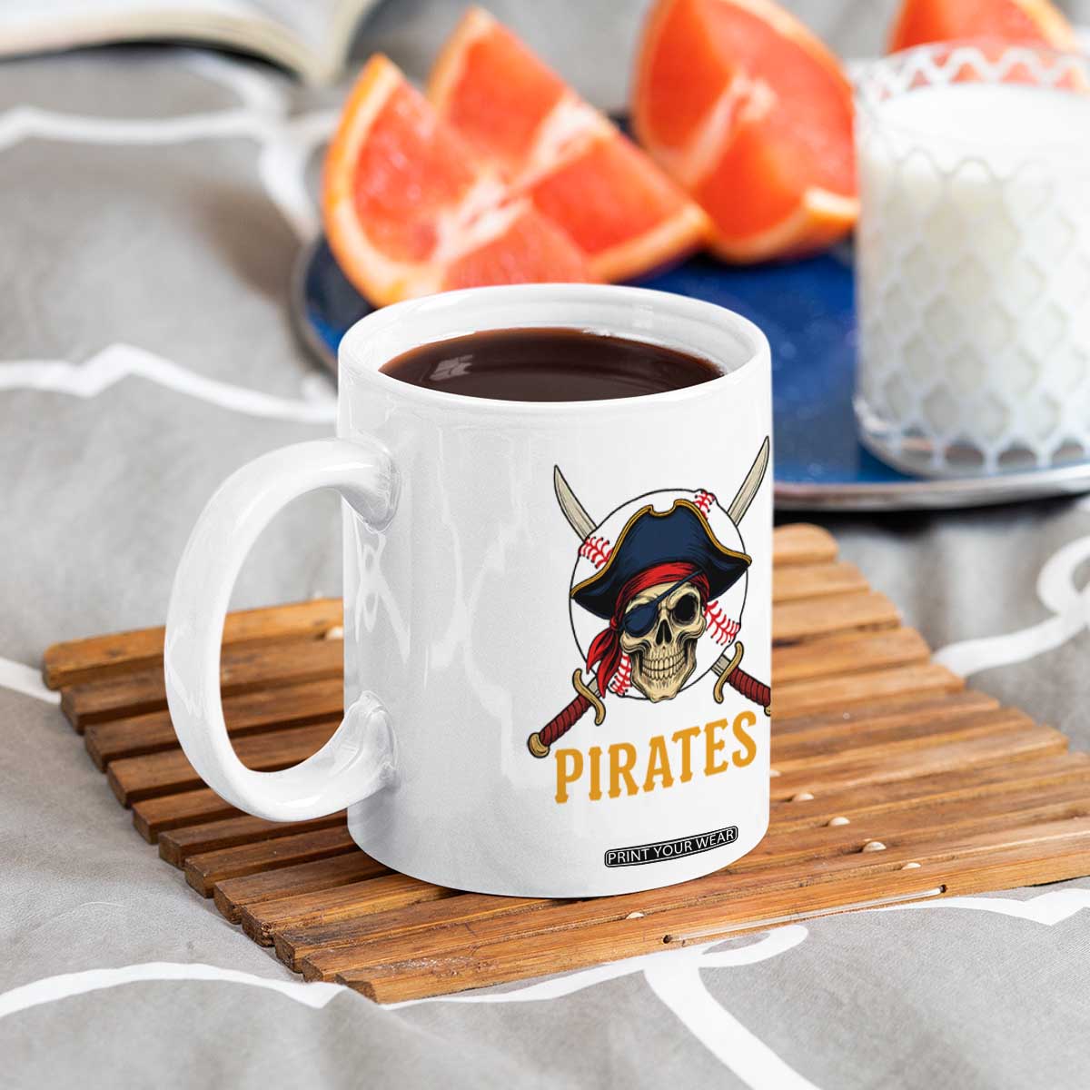Pirates Baseball Coffee Mug Skeleton Sport Lover Gift TS12 Print Your Wear