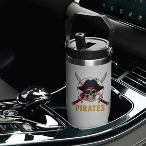 Pirates Baseball Flip Straw Tumbler Skeleton Sport Lover Gift TS12 Print Your Wear