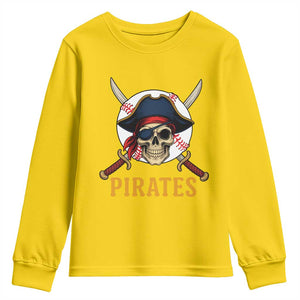 Pirates Baseball Youth Sweatshirt Skeleton Sport Lover Gift TS12 Daisy Print Your Wear