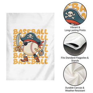 Funny Pirate Baseball Garden Flag Sport Lover Gift TS12 Print Your Wear