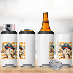 Funny Pirate Baseball 4 in 1 Can Cooler Tumbler Sport Lover Gift TS12 Print Your Wear