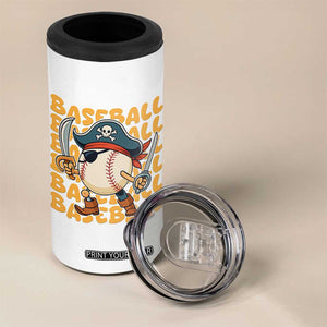 Funny Pirate Baseball 4 in 1 Can Cooler Tumbler Sport Lover Gift TS12 Print Your Wear