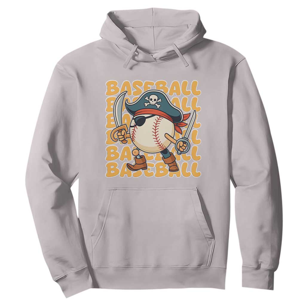 Funny Pirate Baseball Hoodie Sport Lover Gift TS12 Ice Gray Print Your Wear
