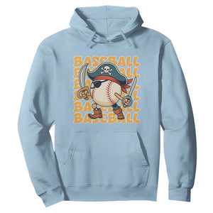 Funny Pirate Baseball Hoodie Sport Lover Gift TS12 Light Blue Print Your Wear