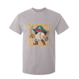Funny Pirate Baseball T Shirt For Kid Sport Lover Gift TS12 Ice Gray Print Your Wear