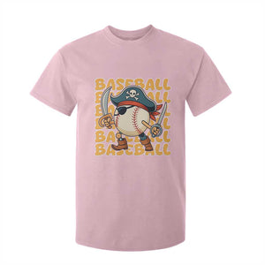 Funny Pirate Baseball T Shirt For Kid Sport Lover Gift TS12 Light Pink Print Your Wear
