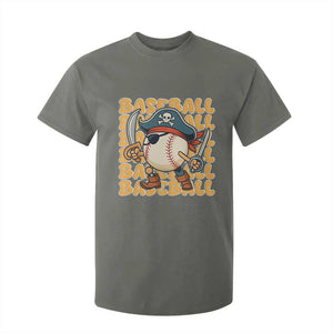Funny Pirate Baseball T Shirt For Kid Sport Lover Gift TS12 Military Green Print Your Wear