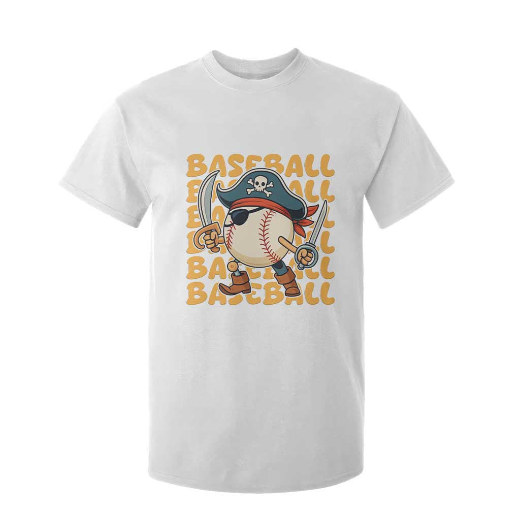 Funny Pirate Baseball T Shirt For Kid Sport Lover Gift TS12 White Print Your Wear