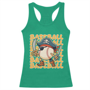 Funny Pirate Baseball Racerback Tank Top Sport Lover Gift TS12 Irish Green Print Your Wear