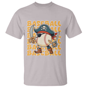 Funny Pirate Baseball T Shirt Sport Lover Gift TS12 Ice Gray Print Your Wear