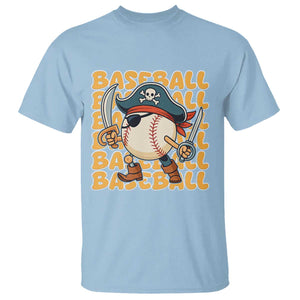 Funny Pirate Baseball T Shirt Sport Lover Gift TS12 Light Blue Print Your Wear