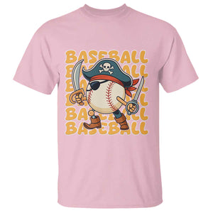 Funny Pirate Baseball T Shirt Sport Lover Gift TS12 Light Pink Print Your Wear