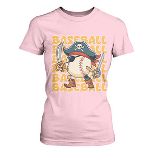 Funny Pirate Baseball T Shirt For Women Sport Lover Gift TS12 Light Pink Print Your Wear