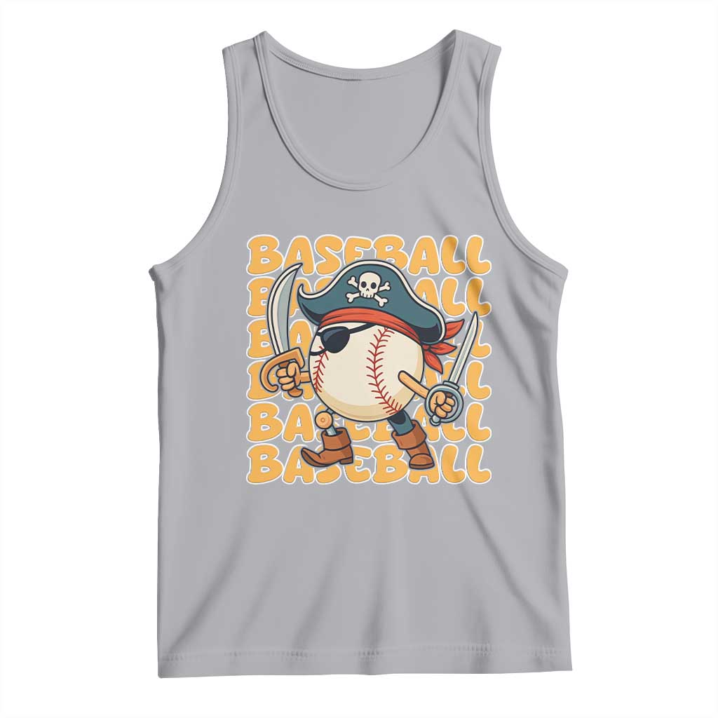 Funny Pirate Baseball Tank Top Sport Lover Gift TS12 Athletic Heather Print Your Wear