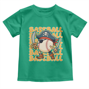 Funny Pirate Baseball Toddler T Shirt Sport Lover Gift TS12 Irish Green Print Your Wear