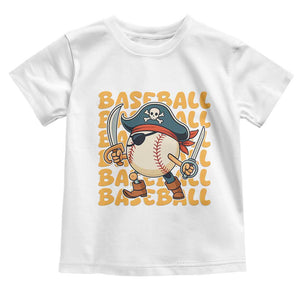 Funny Pirate Baseball Toddler T Shirt Sport Lover Gift TS12 White Print Your Wear