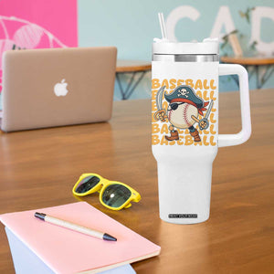 Funny Pirate Baseball Tumbler With Handle Sport Lover Gift TS12 Print Your Wear