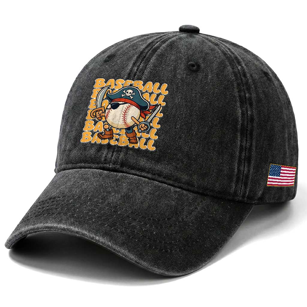 Funny Pirate Baseball Washed Cotton Baseball Cap Sport Lover Gift TS12 Print Your Wear