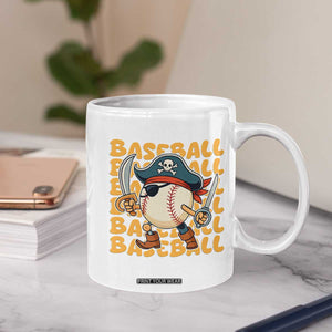 Funny Pirate Baseball Coffee Mug Sport Lover Gift TS12 Print Your Wear