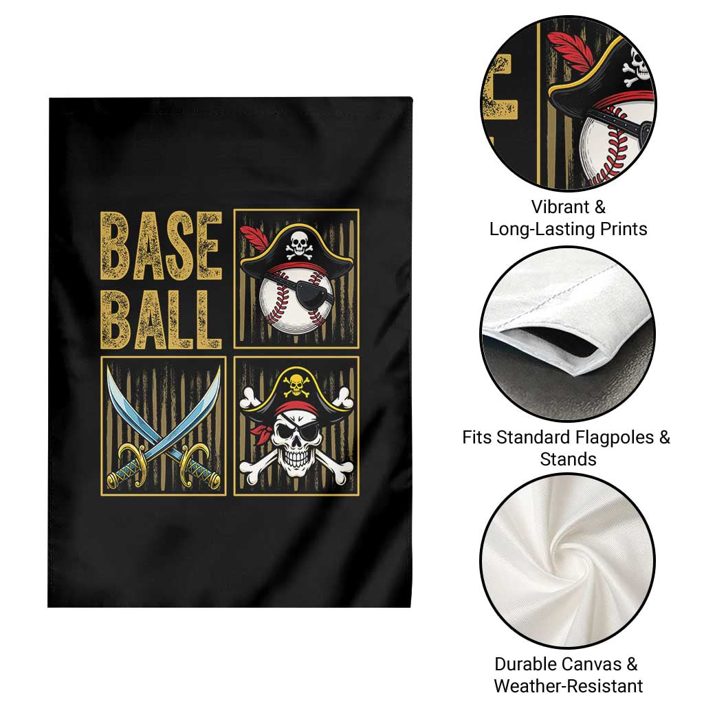 Funny Pirate Skeleton Baseball Garden Flag Sports Lover Gifts TS12 Print Your Wear
