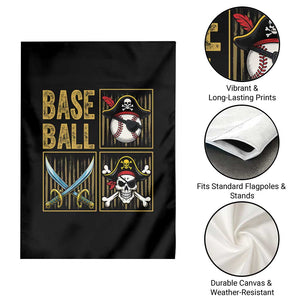 Funny Pirate Skeleton Baseball Garden Flag Sports Lover Gifts TS12 Print Your Wear