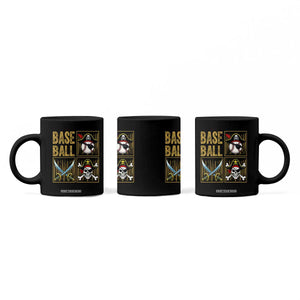 Funny Pirate Skeleton Baseball Coffee Mug Sports Lover Gifts TS12 Print Your Wear