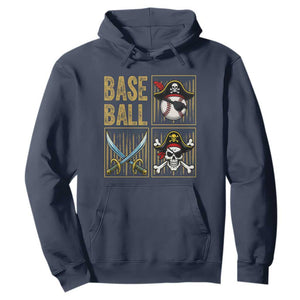 Funny Pirate Skeleton Baseball Hoodie Sports Lover Gifts TS12 Navy Print Your Wear